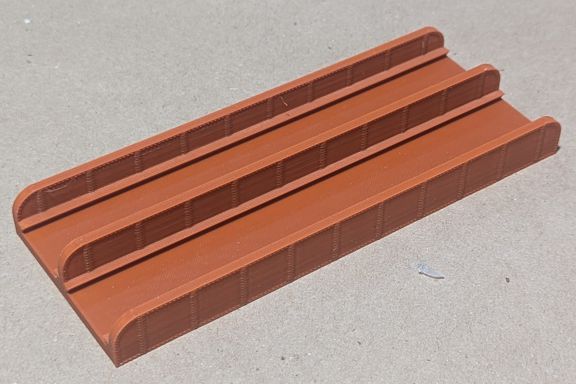 Rust brown 186mm double line bridge Rust brown 186mm double line bridge